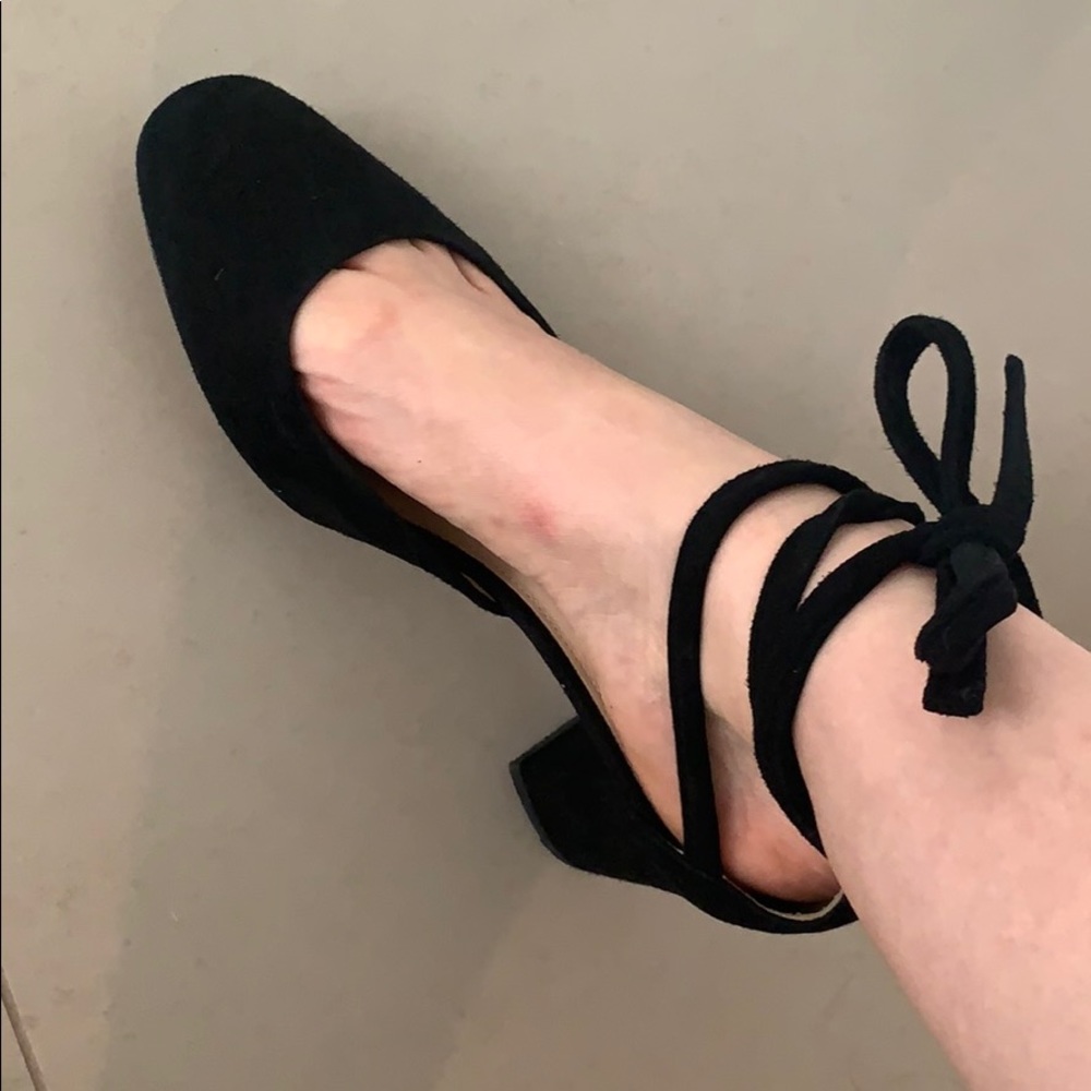 Jcrew small healed black shoes